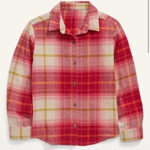 NWT Girls Long Sleeve Plaid Shirt